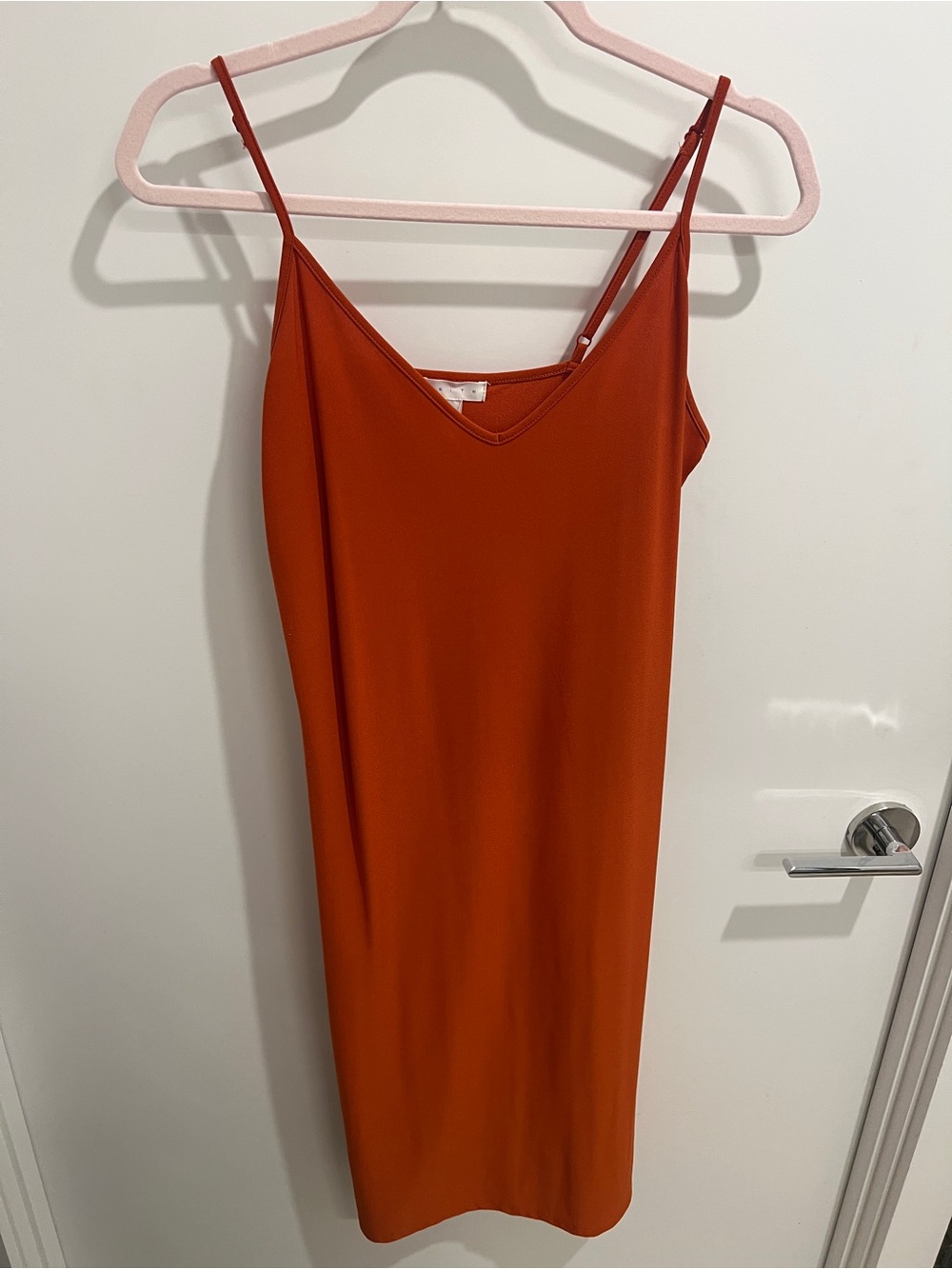 Leith Slip Dress in Rust Orange